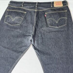 Levis 501XX Jeans Men's 46x32 Black Button Fly Dark Wash Denim Vintage Big Tall